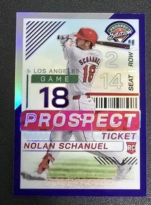 2024 Panini Prospect Edition #129 NOLAN SCHANUEL RC Purple Ticket Holo /99 - Picture 1 of 2