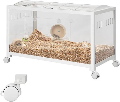 Jaula para hámster grande de 2 puertas hábitat portátil jerbo conejillo de indias ratones caseros con ruedas Foto 1 de 4