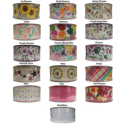 Member's Mark Premium Wired Edge Spring Ribbon, 2.5"x50Yds - Image 1 of 2