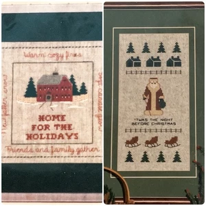 Cottage Classics 2 CHRISTMAS Holiday Sampler Counted Cross Stitch Patterns Chart - Picture 1 of 6