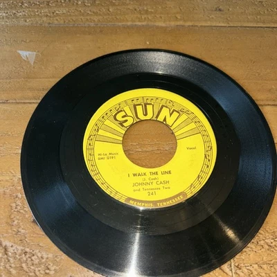 Johnny Cash I WALK THE LINE (ROCKABILLY 45) #241  - Image 1 of 2