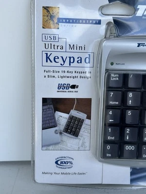 Vintage Targus USB Ultra Mini Keypad 19-Key Slim Numeric Input Model PAKU10 New - Image 1 of 4