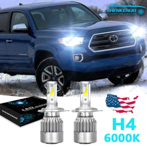 9003 H4 LED Luces de cabeza de haz alto / bajo bombillas For Toyota Tacoma White - Picture 1 of 10
