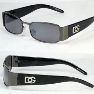 New Men Women Rectangular Designer Sunglasses Fashion Retro Shades Vintage Black - Picture 1 of 1