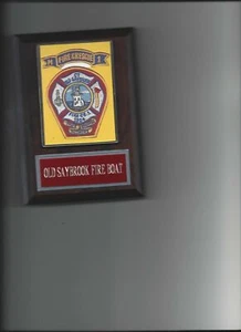 OLD SAYBROOK FIRE BOAT PHOTO PLAQUE FIREMEN FIREFIGHTING MARINE RESCUE CONNECT - Picture 1 of 1