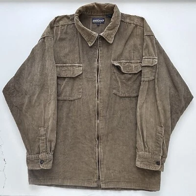 Chaqueta De Colección 90’s Point Zero Pana Cremallera Completa Y2K Grunge Patinador Talla Hombre’s L Foto 1 de 4