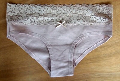 Victorias Secret size 8 Lace waist trim Brazilian Knickers panties Briefs Nude - Image 1 of 4