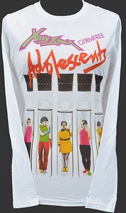 WOMENS WHITE LONG SLEEVE SHIRT POLY STYRENE XRAY SPEX GERM FREE ADOLESCENT S-2XL - Picture 1 of 4