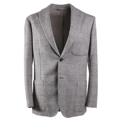 NWT $3295 D'AVENZA Soft-Constructed Houndstooth Wool-Cashmere Sport Coat 40 R - Image 1 of 4