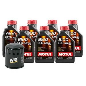 7L Motul 8100 ECO-NERGY 5W30 Wix Filter Motor Oil Change Kit For W4500 W3500 V8 - Picture 1 of 1