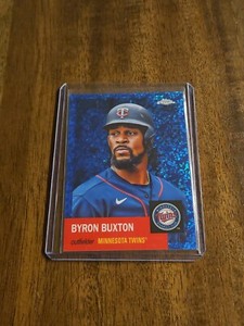 2022 Topps Chrome Platinum BYRON BUXTON #22 Blue Mini-Diamond 173/199 SP Twins