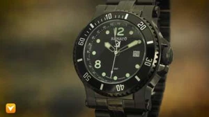 Renato T-Rex Diver GMT 2 Zeitzone Limitierte Produktion 100 Stck. schwarz/weiß Marker - Bild 1 von 2