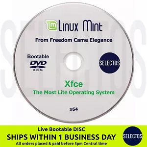 Linux Mint 21.1 Vera Xfce Edition Live CD Bootable DISC Linux OS x86 64bit - Picture 1 of 9