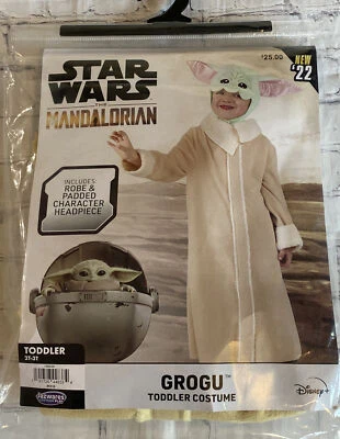 Fantasia infantil Star Wars The Mandalorian Child Baby Yoda GROGU tamanho 2T-3T - Imagem 1 de 4