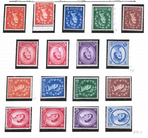 GB (4019) 1958 CRWS WMK JUEGOS COMPLETOS LATERALES E INVERTIDOS JUEGO DE 17 UM FINOS - Imagen 1 de 1