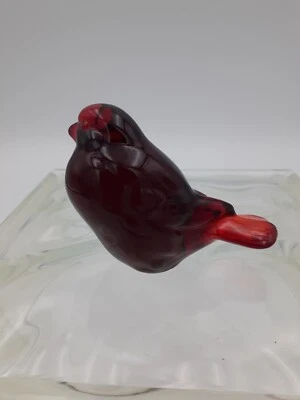 Fenton Ruby Glass Bird Beautiful. - Image 1 of 4