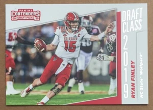 Contenders Draft Picks 2019 clase de fútbol americano Ryan Finley inserto Wolfpack ¡control remoto #7! - Imagen 1 de 2