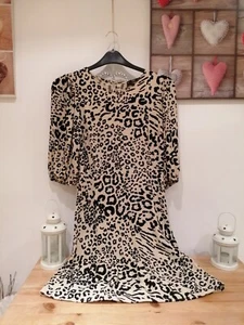 Leopard Print Dress Size 12 Ladies - Picture 1 of 12