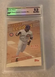 Sammy Sosa 1998 Topps League Leaders No. 229 Graded 9.5 Gem Mint - Picture 1 of 2
