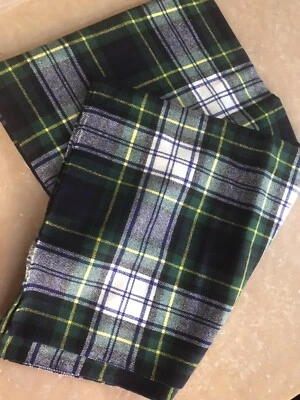 "Tela de lana a cuadros escoceses tartán de alta gama inglesa rara 56"" de ancho por 1 1/2 yardas" Foto 1 de 2