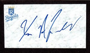 Xavier Fernandez ( C ) MINORS KC  2013-2018  SIGNED AUTOGRAPH AUTO 3x5 INDEX COA