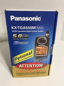 De colección Nuevo Auricular Inalámbrico Digital Panasonic KX-TGA550M Platino Caja Abierta - Imagen 1 de 13