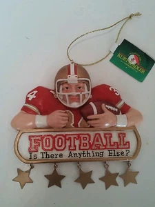 NEW Kurt S Adler FOOTBALL Is There Anything Else? Christmas Ornament W7445 - Picture 1 of 2