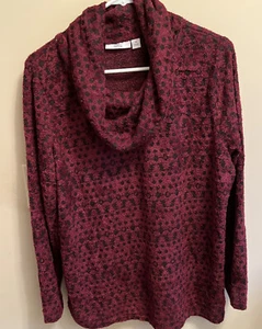 Croft & Barrow Women’s Cowl Neck Polka Dot Top Size 1X New - Picture 1 of 4