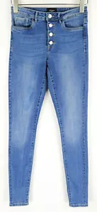 Vero Moda Vaqueros Mujer S AZUL Pitillo Abotonado Algodón Elástico Mezcla Lavado - Imagen 1 de 9