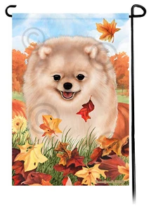 Bandera de jardín hojas caídas - Pomerania crema - Imagen 1 de 1