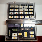 Lot de 39 pièces 2 boîtes prototype d'ingénierie complet cartes à puce semi-conductrices en silicium