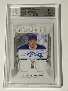 2016-17 Artifacts Rookie Autograph Relics Patch Auston Matthews /125 RC BGS 9 - Picture 1 of 2
