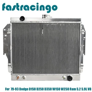 3 Row Aluminum Radiator For 79-93 Dodge D150 D250 D350 W150 W250 Ram 5.2 5.9L V8 - Bild 1 von 9