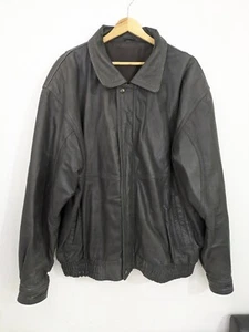 Vintage Lederjacke UK 46" dunkelgrau Bomber C&A Canada - Bild 1 von 14