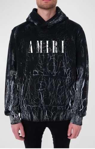 Felpa con cappuccio Amiri Cracked Dye Core Logo Taglia XL Nuova