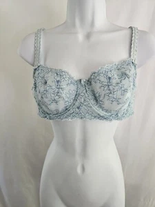 Felina Lingerie Bra Womens Blue Unpadded Underwire Style 5894 Size 38C - Picture 1 of 8