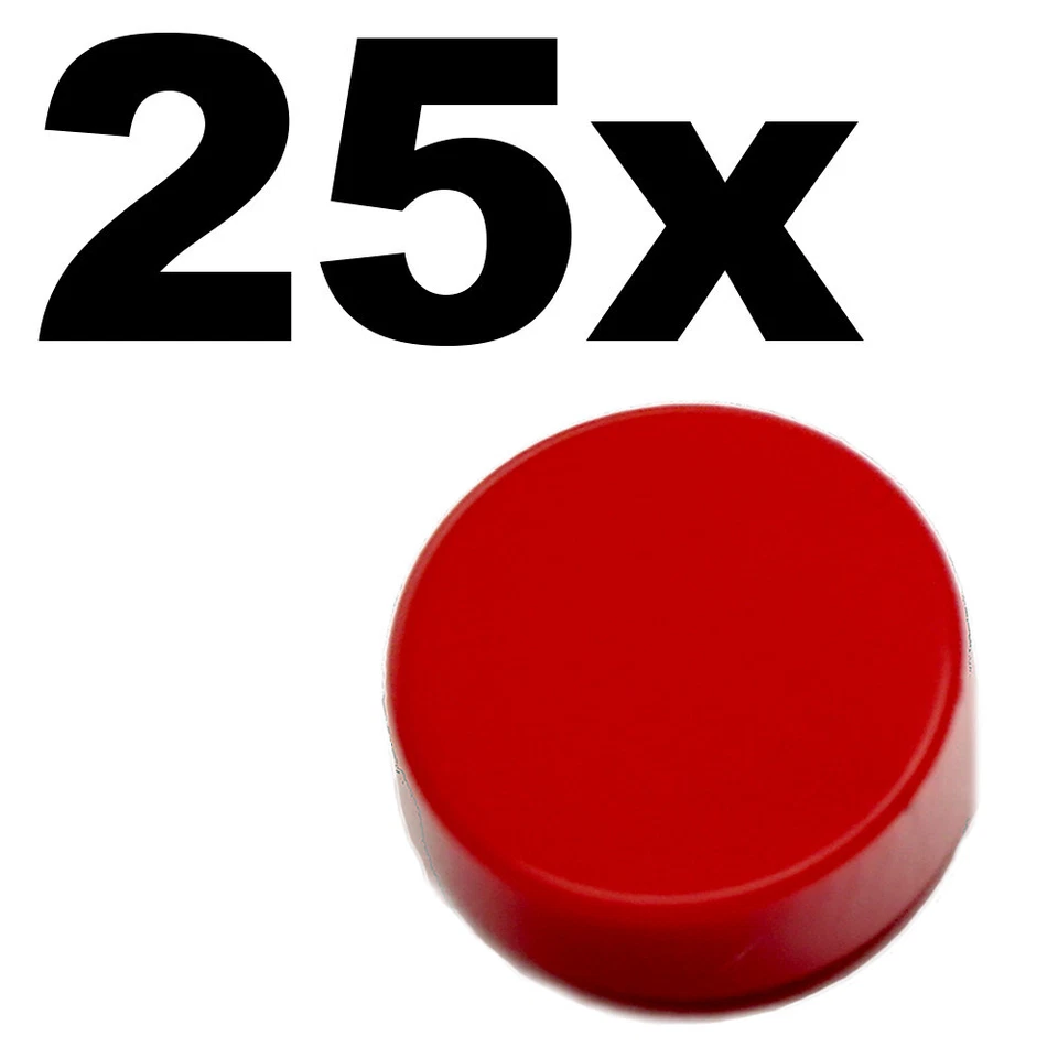 NEW LEGO - TILES - Round - 1 x 1 - Red x 25 - smooth flat tiled 1x1 - Image 1 of 1