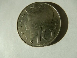 VINTAGE 1984 AUSTRIA COIN 10 SCHILLING REPUBLIK OSTERREICH - Picture 1 of 2