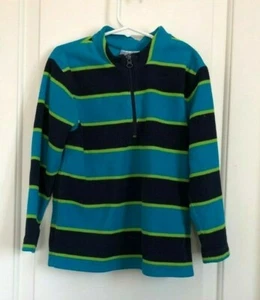 Hanna Andersson boys 110 5-6 multi color stripe long sleeve fleece - Picture 1 of 4