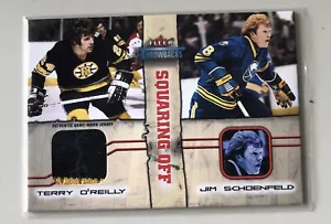 2002-03. FLEER THROWBACKS. SQUARING OFF. TERRY O`REILLY - JIM SCHOENFELD - Picture 1 of 1