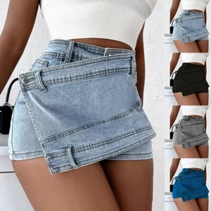 Sexy Women's Denim Mini Skirt Party Clubwear High Waist Summer Jeans Hot Pants - Picture 1 of 21