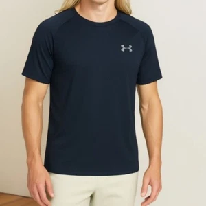 Under Armour Mens Tech 2.0 Short Sleeve T Shirt Top Academy Graphite Size L NWT - Picture 1 of 3