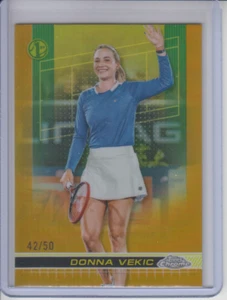 2024 Topps Chrome Donna Vekic Gold Refractor /50 - Picture 1 of 1