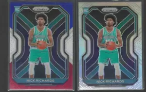 NICK RICHARDS 2 CARD SP ROOKIE PRIZM REFRACTOR LOT MIT SILBER 2020-21 PANINI PRIZ - Bild 1 von 2