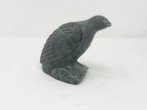 RESTING BIRD  INUIT SCULPTURE SIGNED OLDER PIECE  WITH IGLOO  STICKER  - Bild 1 von 6