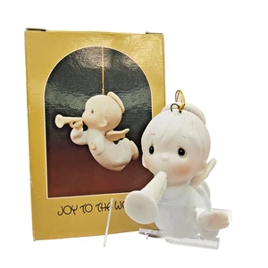 De colección 1982 Precious Moments Ornamento Alegría al Mundo E-2343 Ángel de Navidad - Imagen 1 de 13