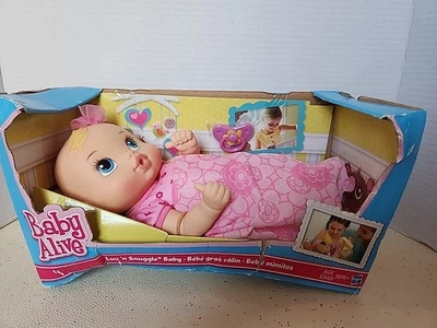 NEW Baby Alive Luv N Snuggle Baby Doll - Blonde Hair Blue Eyes - Pink 2013 - NIB - Image 1 of 4