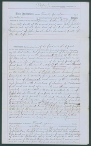 1860 New York Lease Indenture John J Astor Jr East Village 5th Ave Manhattan NYC - Picture 1 of 5