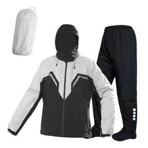 Motorcycle Men's Rain Suit for Men,Waterproof Breathable 3X-Large Grey&black - Picture 1 of 8