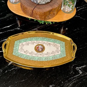 Rare Le Mieux Porcelain Stamped 24k Large Serving Platter Tray 15.5” X 9.5” - Picture 1 of 9